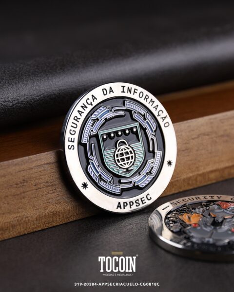 Moeda corporativa personalizada (challenge coin) – presente para funcionários e empresas – 319-20384-APPSECRIACUELO-CG0818C