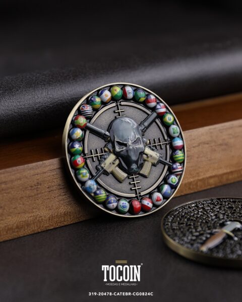 Moeda militar personalizada – challenge coin – 319-20478-CATEBR-CG0824C