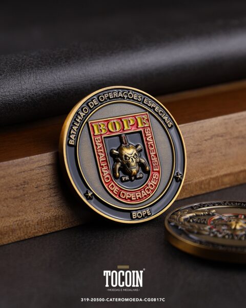 Moeda militar personalizada – challenge coin – 319-20500-CATEROMOEDA-CG0817C